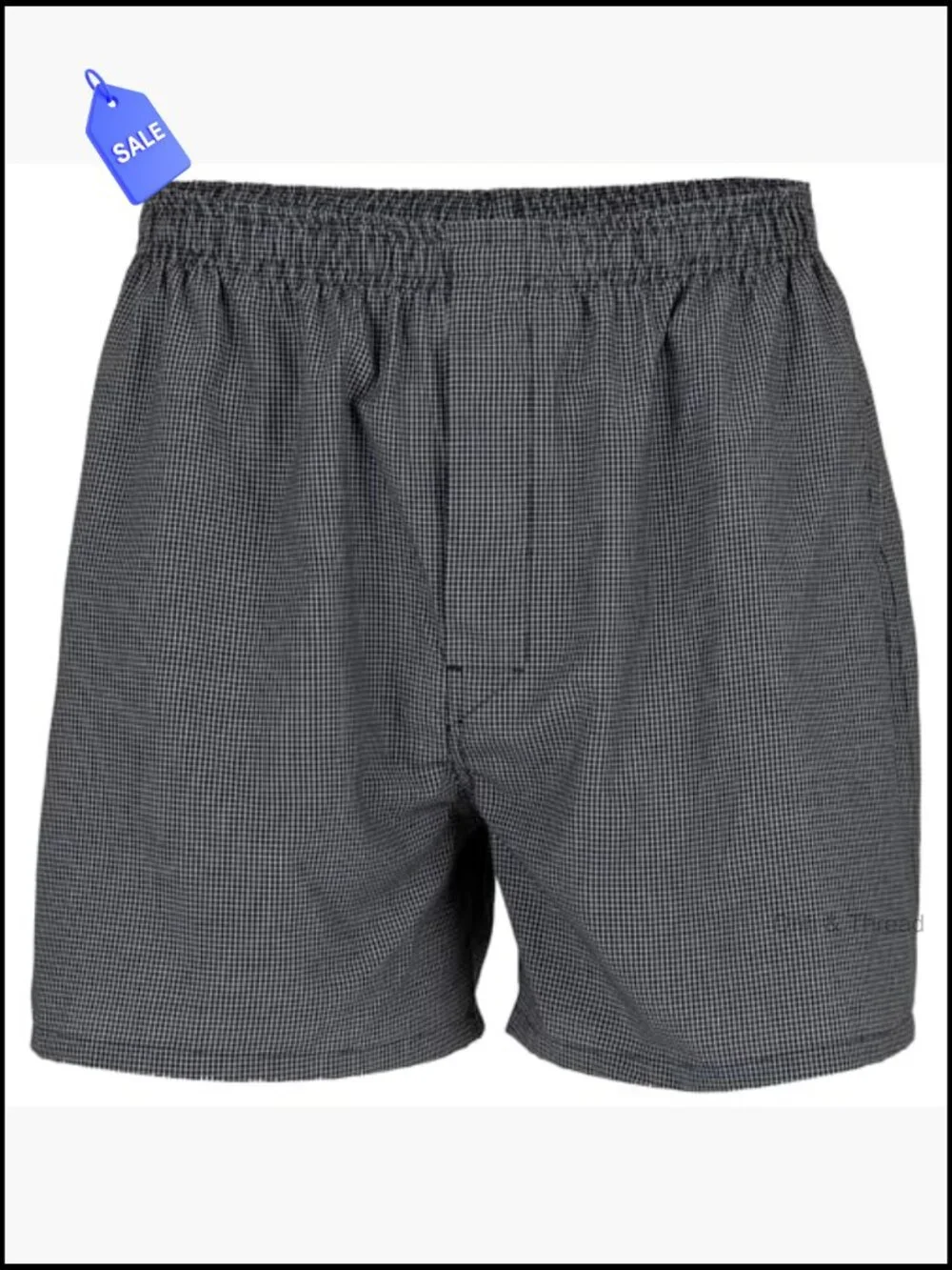 Men's Woven Cotton Boxers 5 Pack Soft Breathable Moisture Wicking Tag-Free Mid
